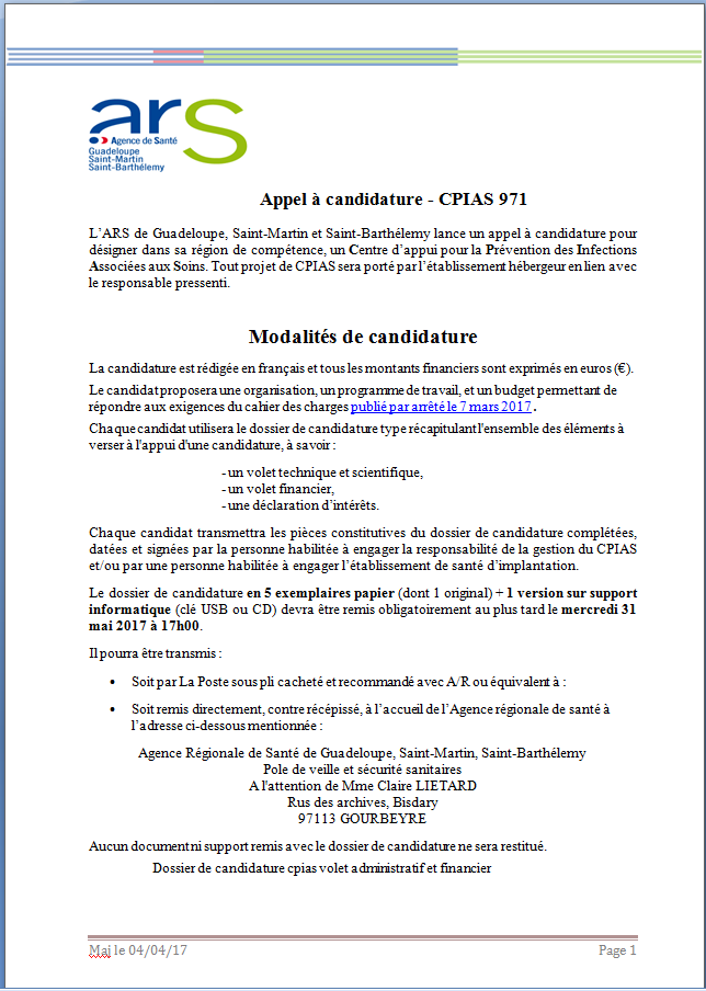 Appel à projet CPIAS